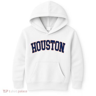 Houston Vintage Blue Orange Kids Hoodie