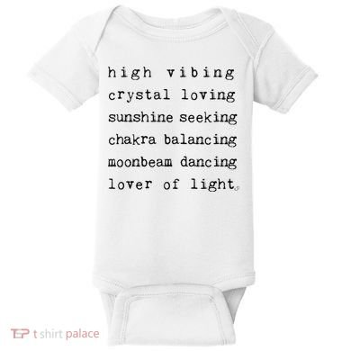 High Vibing Crystal Loving Sunshine Seeking Chakra Balancing Baby Bodysuit
