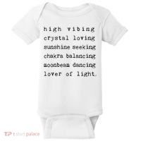 High Vibing Crystal Loving Sunshine Seeking Chakra Balancing Baby Bodysuit thumb 0