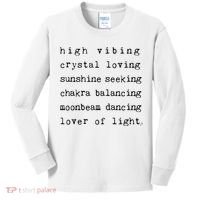 High Vibing Crystal Loving Sunshine Seeking Chakra Balancing Kids Long Sleeve Shirt thumb 0