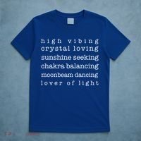 High Vibing Crystal Loving Sunshine Seeking Chakra Balancing Gift T-Shirt thumb 5