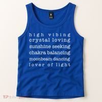 High Vibing Crystal Loving Sunshine Seeking Chakra Balancing Gift Tank Top thumb 2