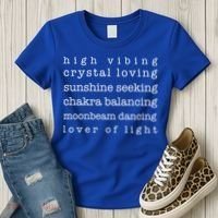 High Vibing Crystal Loving Sunshine Seeking Chakra Balancing Gift Women's T-Shirt thumb 3