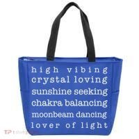 High Vibing Crystal Loving Sunshine Seeking Chakra Balancing Gift Tote Bag thumb 0
