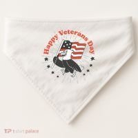 Happy Veterans Day Eagle USA-Made Doggie Bandana thumb 0