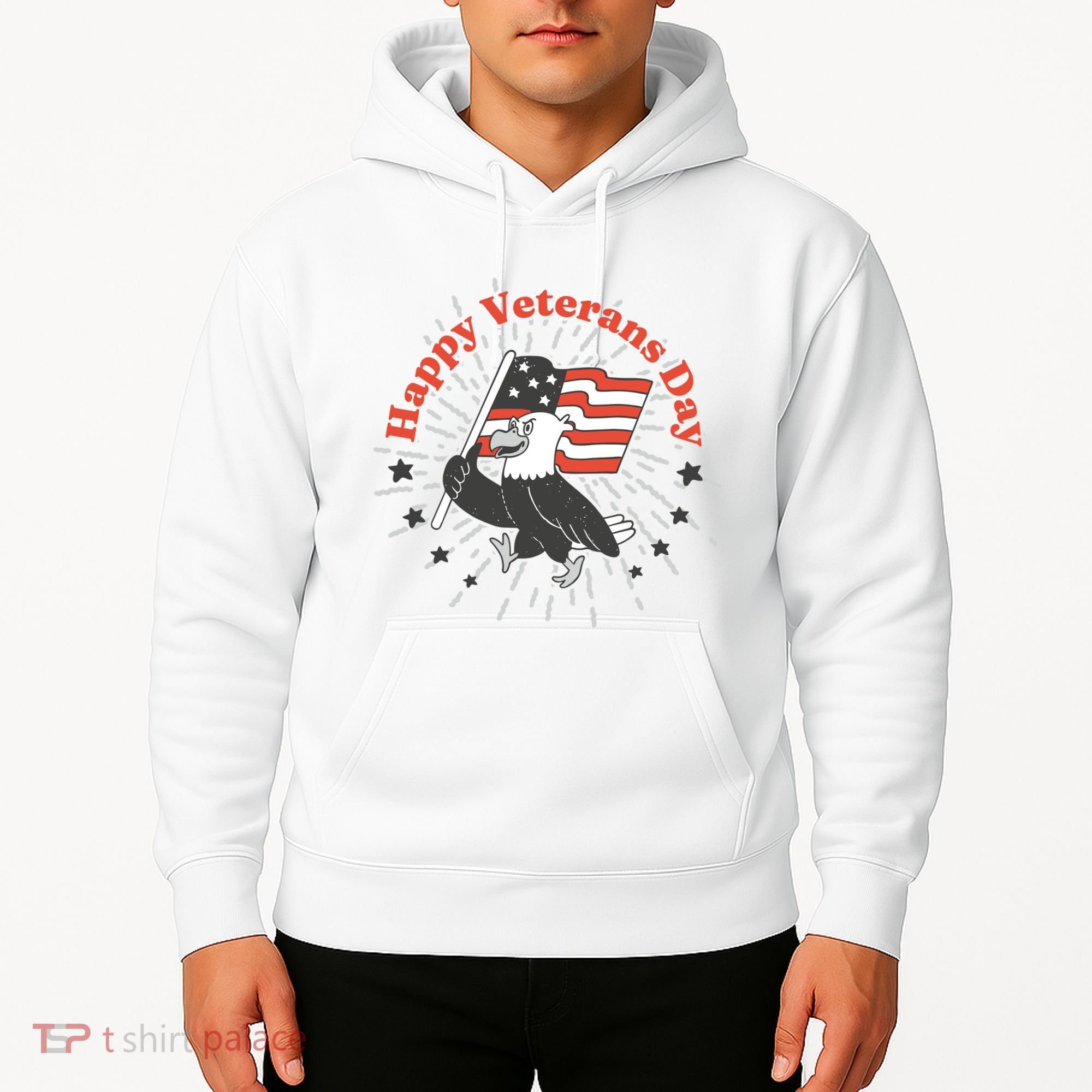 Happy Veterans Day Eagle Hoodie