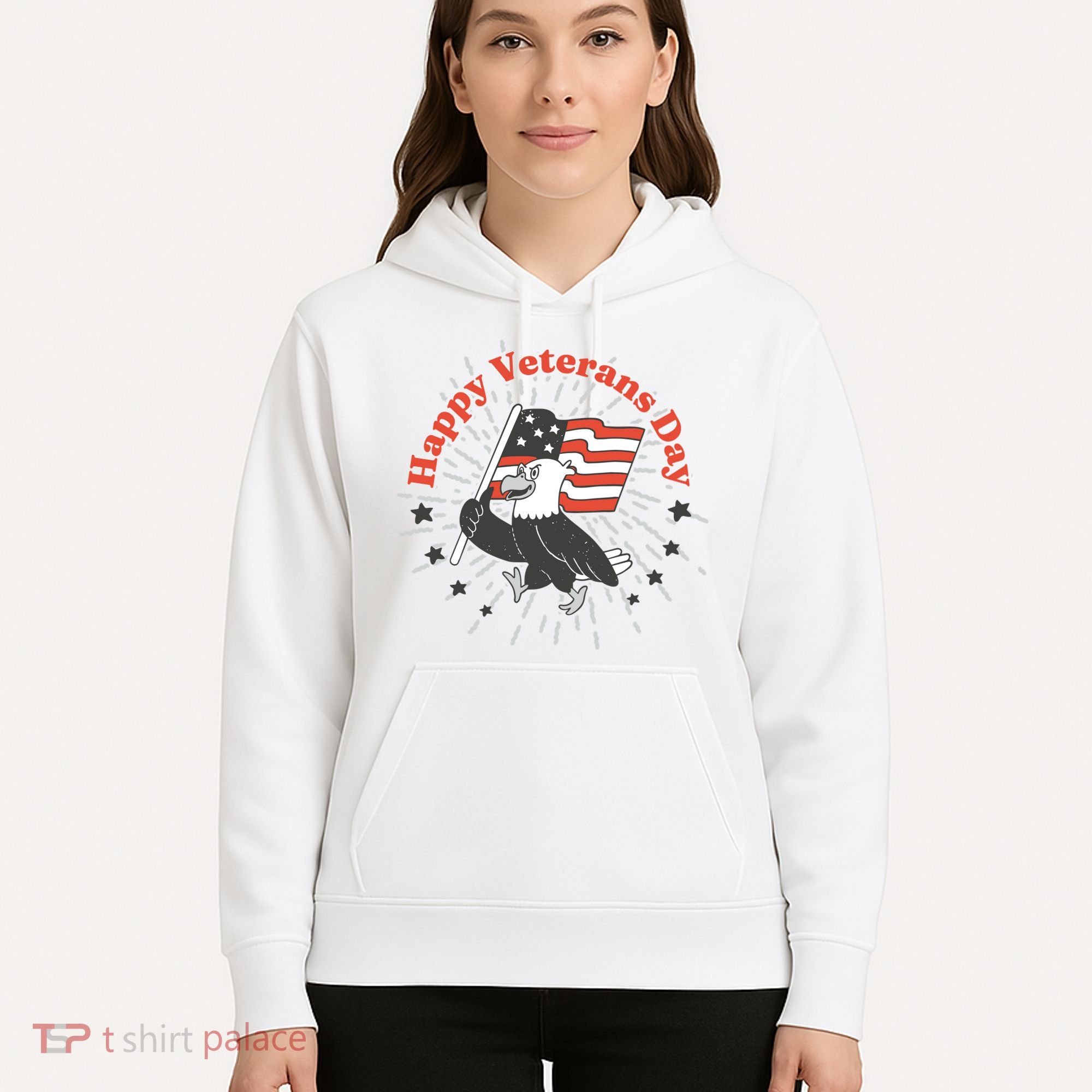 Happy Veterans Day Eagle Hoodie