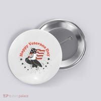 Happy Veterans Day Eagle Button thumb 0