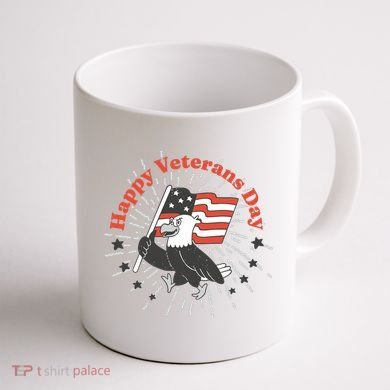 Happy Veterans Day Eagle Coffee Mug back