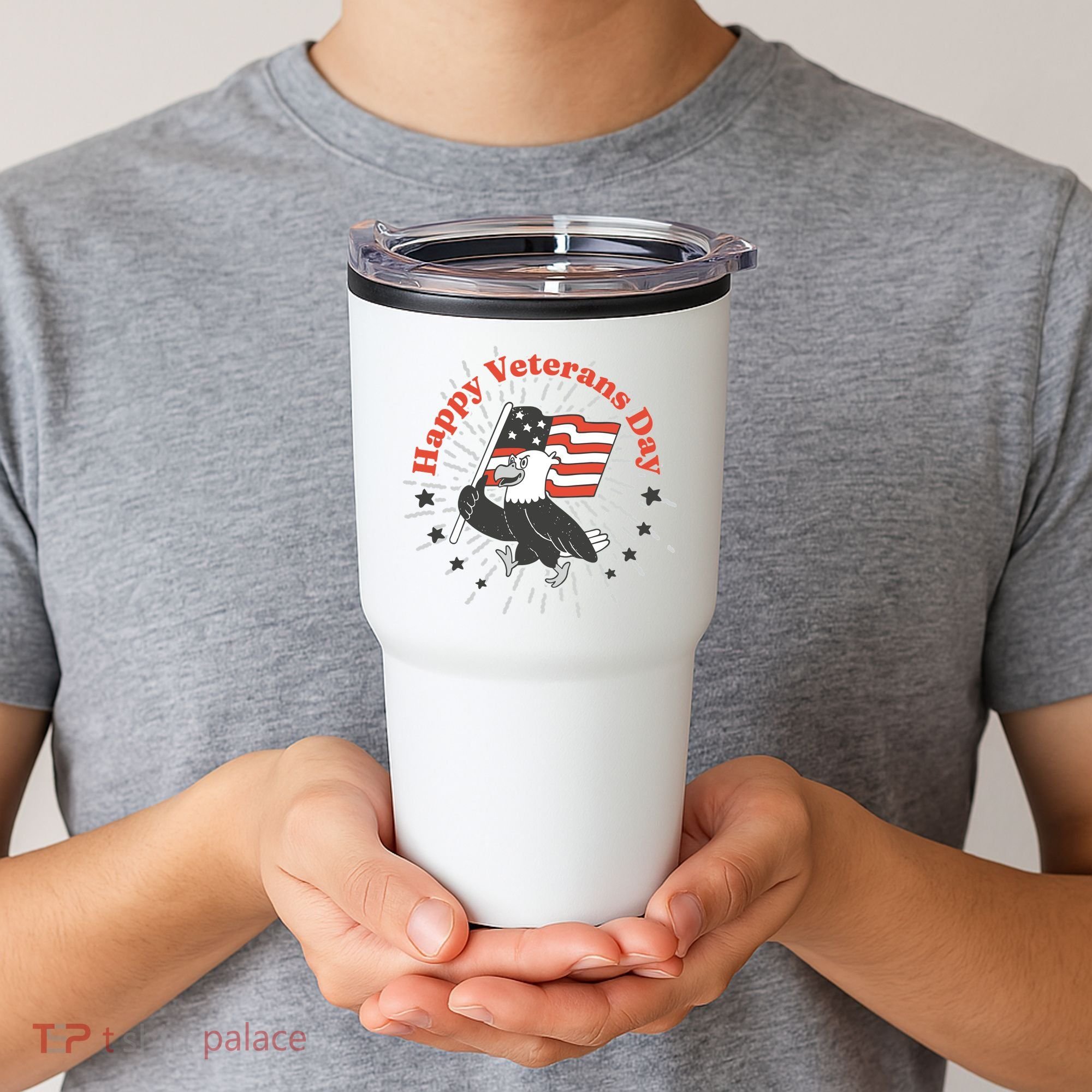Happy Veterans Day Eagle Tumbler