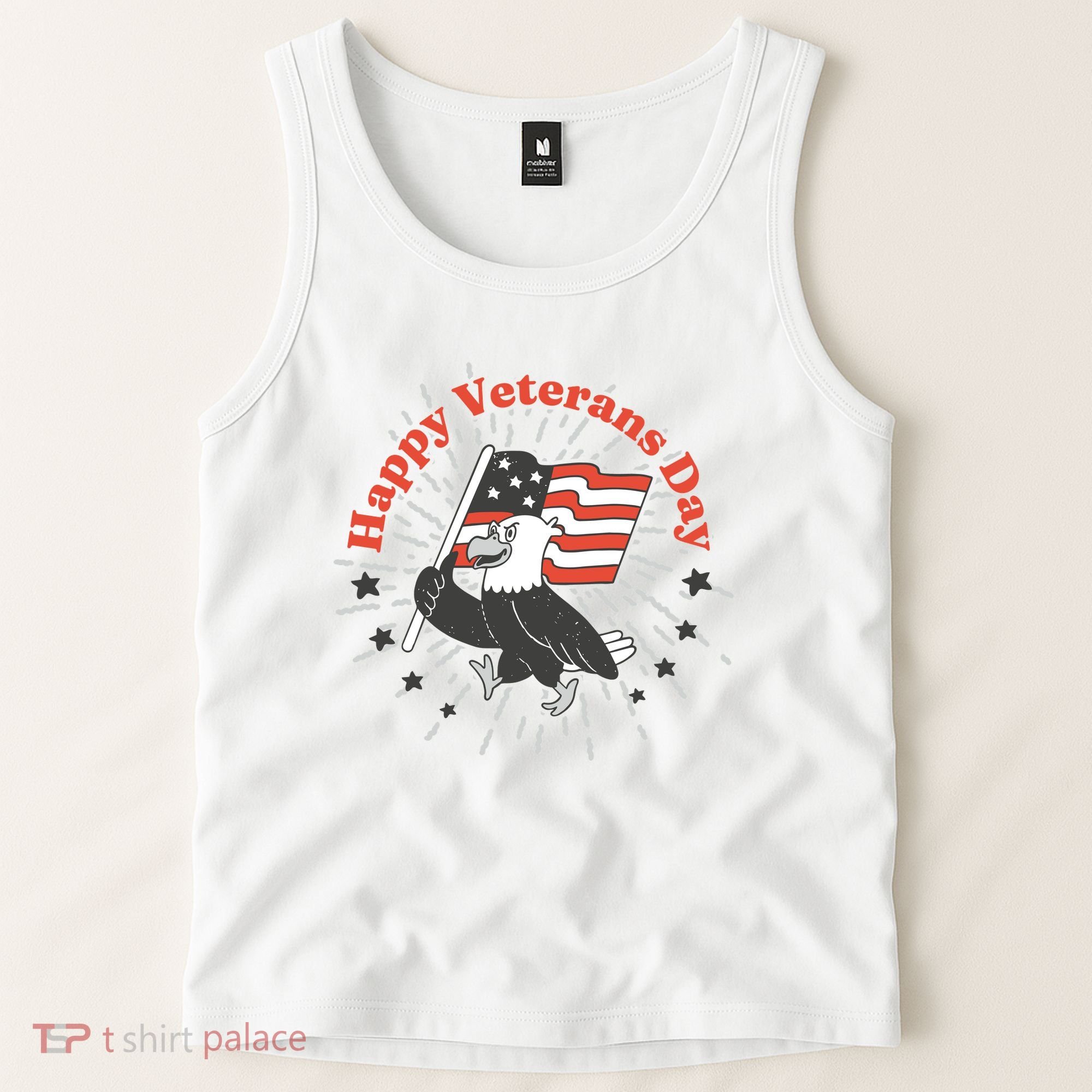 Happy Veterans Day Eagle Tank Top