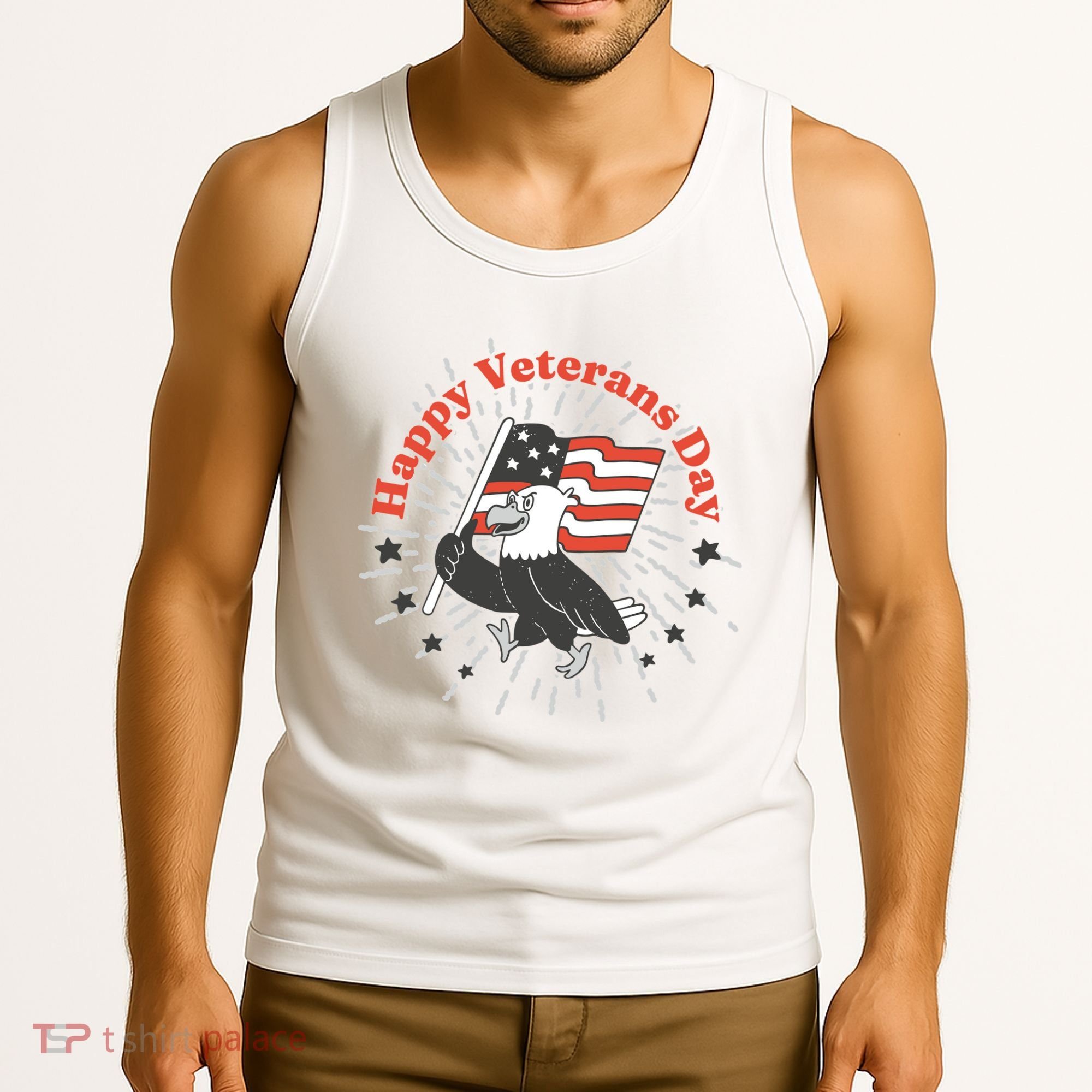 Happy Veterans Day Eagle Tank Top