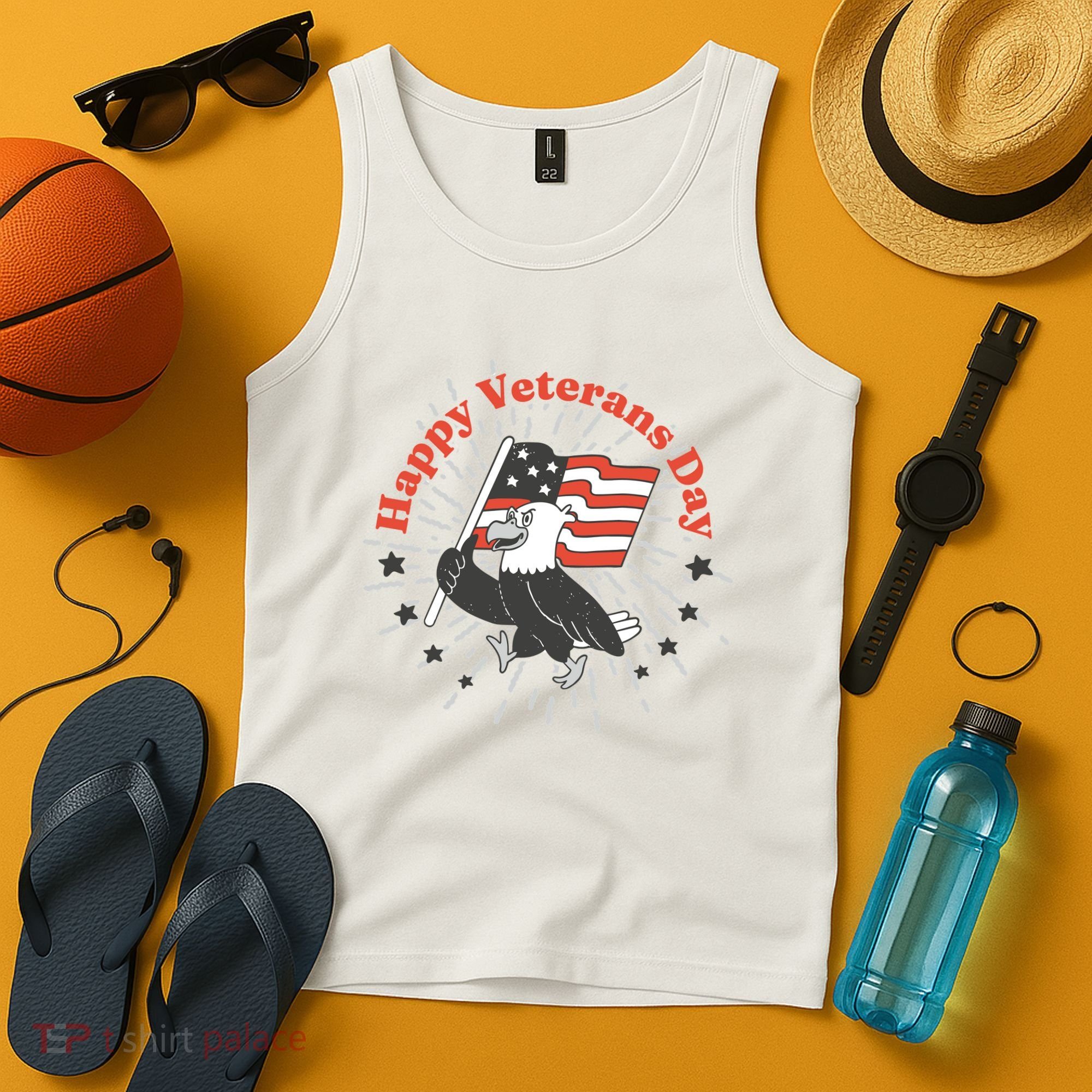 Happy Veterans Day Eagle Tank Top