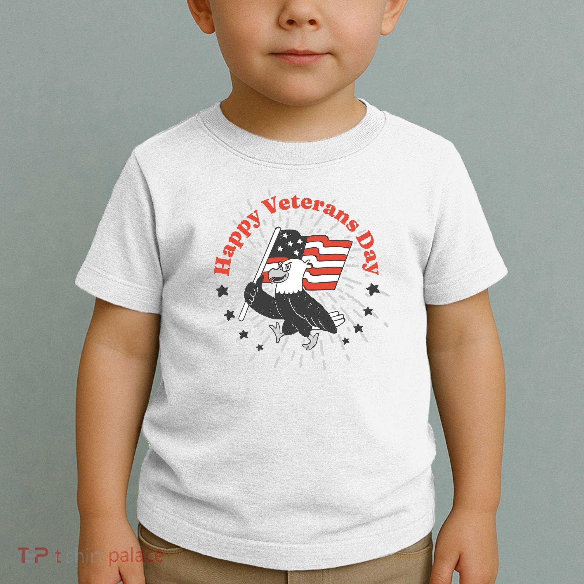 Happy Veterans Day Eagle Toddler T-Shirt