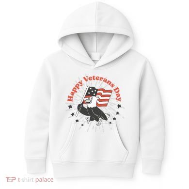 Happy Veterans Day Eagle Kids Hoodie