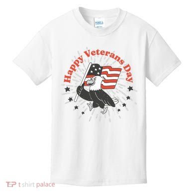 Happy Veterans Day Eagle Kids T-Shirt