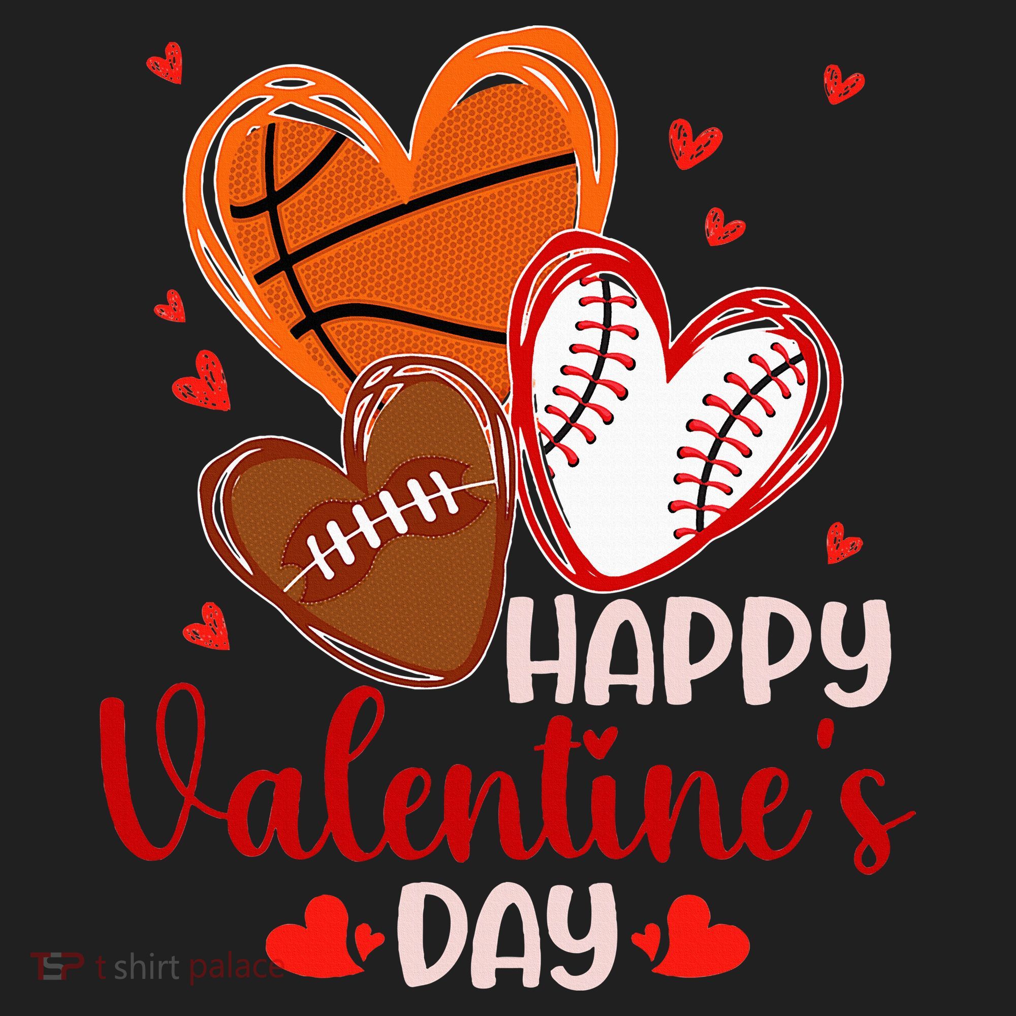 Happy Valentines Day Basketball Baseball Football  Beanie