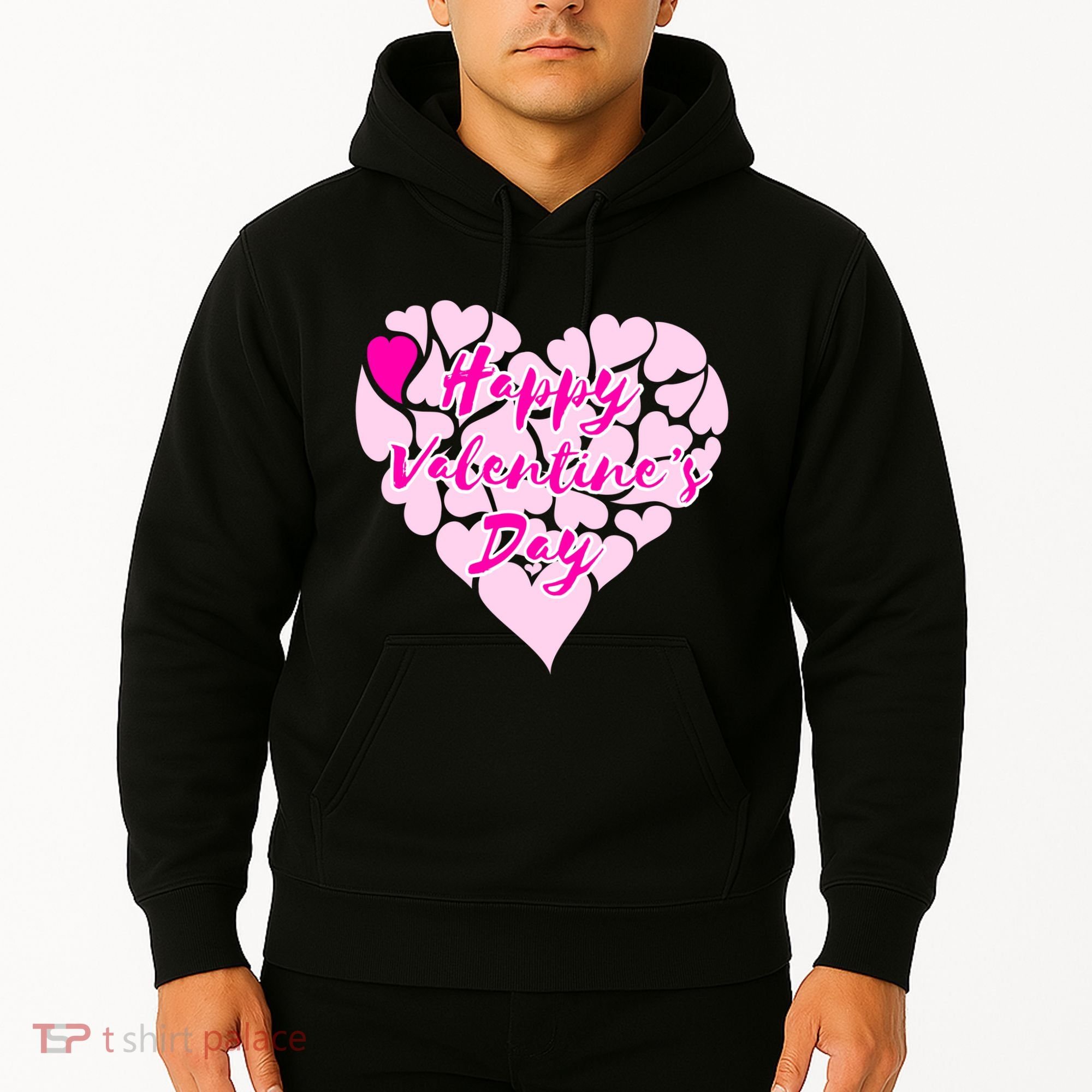 Happy Valentine's Day Heart Shape Logo Hoodie