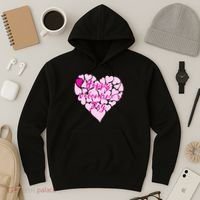 Happy Valentine's Day Heart Shape Logo Hoodie thumb 3