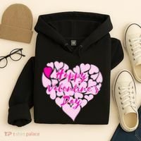 Happy Valentine's Day Heart Shape Logo Hoodie thumb 4
