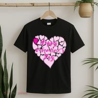 Happy Valentine's Day Heart Shape Logo T-Shirt thumb 2