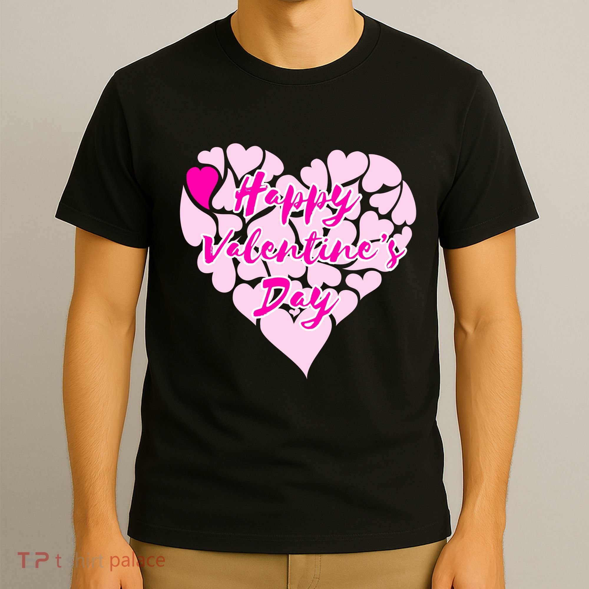 Happy Valentine's Day Heart Shape Logo T-Shirt
