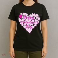 Happy Valentine's Day Heart Shape Logo T-Shirt thumb 4