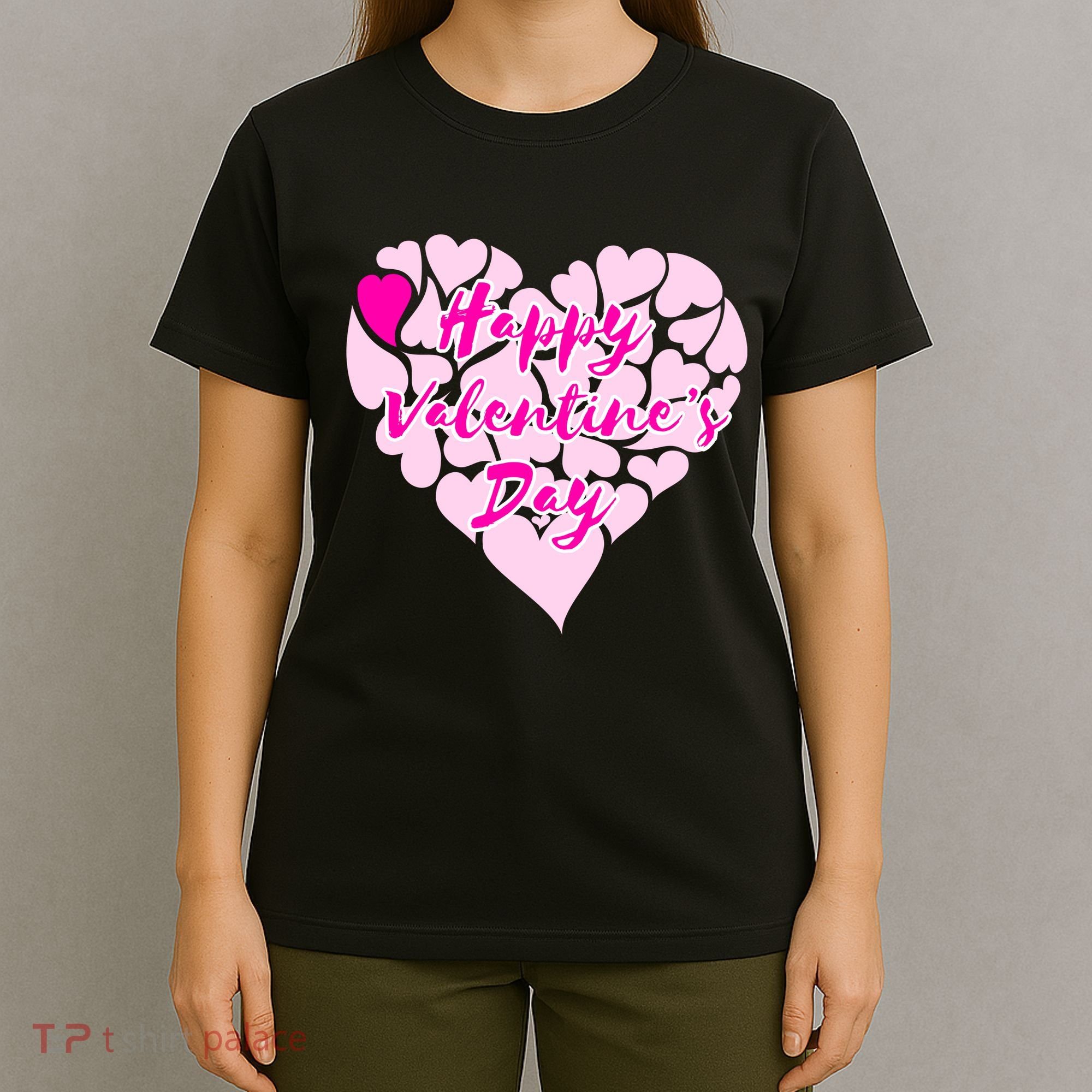 Happy Valentine's Day Heart Shape Logo T-Shirt