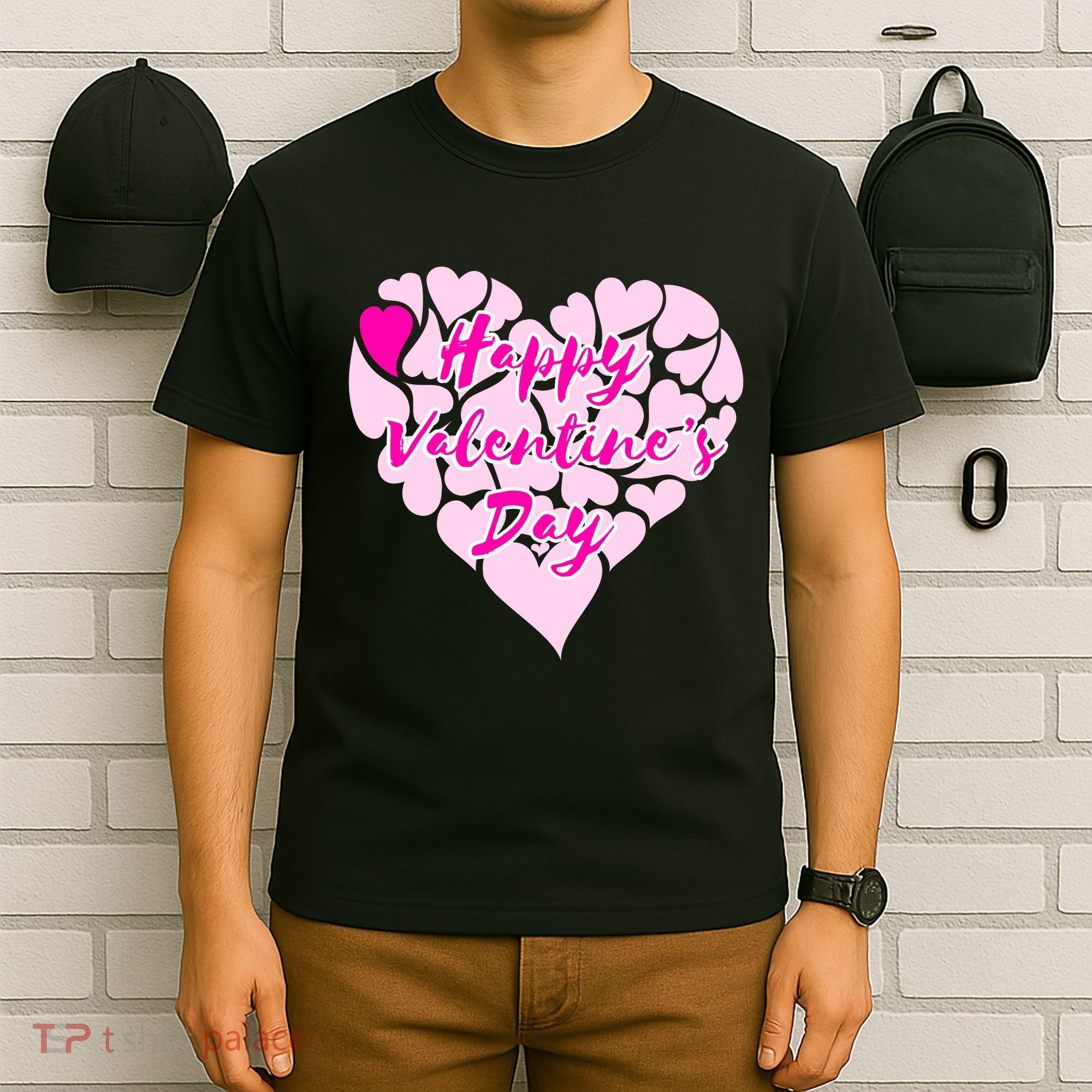 Happy Valentine's Day Heart Shape Logo T-Shirt