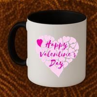 Happy Valentine's Day Heart Shape Logo Coffee Mug thumb 2