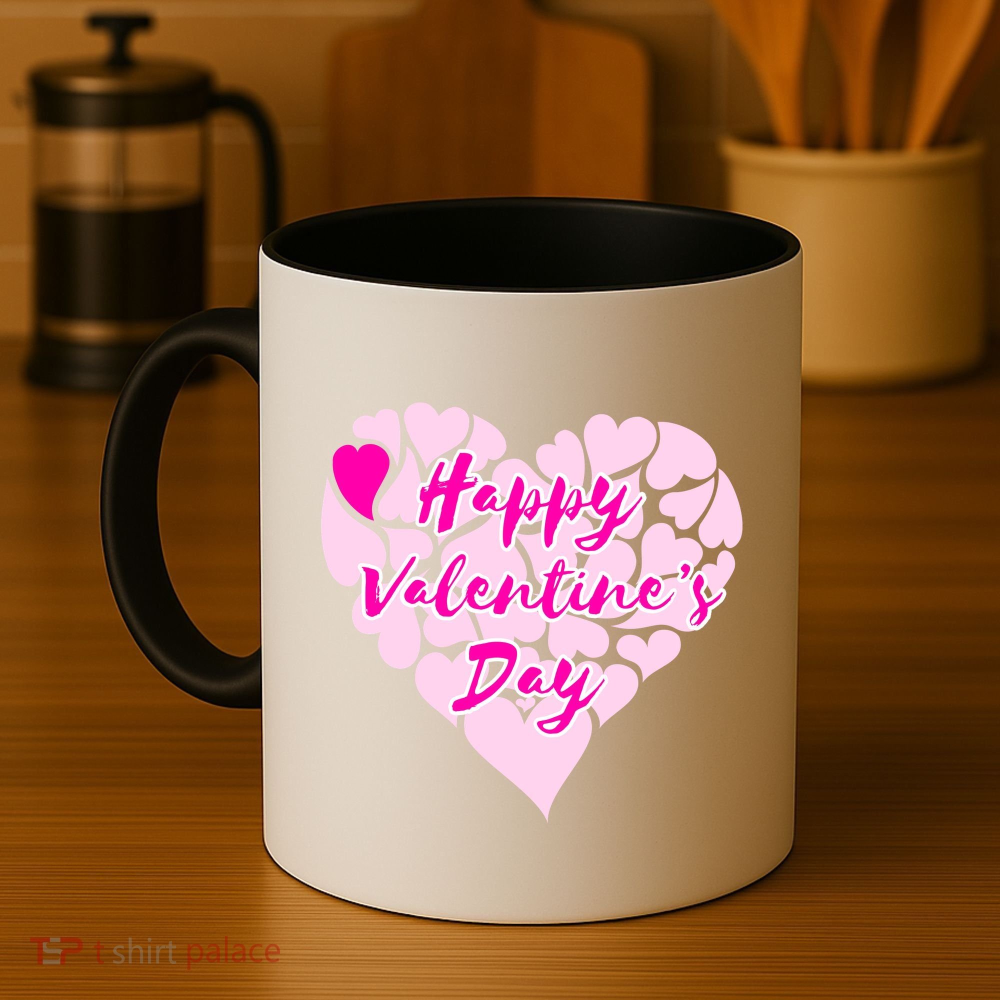 Happy Valentine's Day Heart Shape Logo Coffee Mug