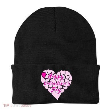 Happy Valentine's Day Heart Shape Logo Beanie