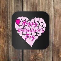 Happy Valentine's Day Heart Shape Logo Coaster thumb 0