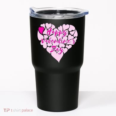 Happy Valentine's Day Heart Shape Logo Tumbler