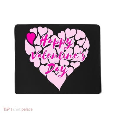 Happy Valentine's Day Heart Shape Logo Mousepad