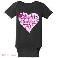 Happy Valentine's Day Heart Shape Logo Baby Bodysuit thumb 0