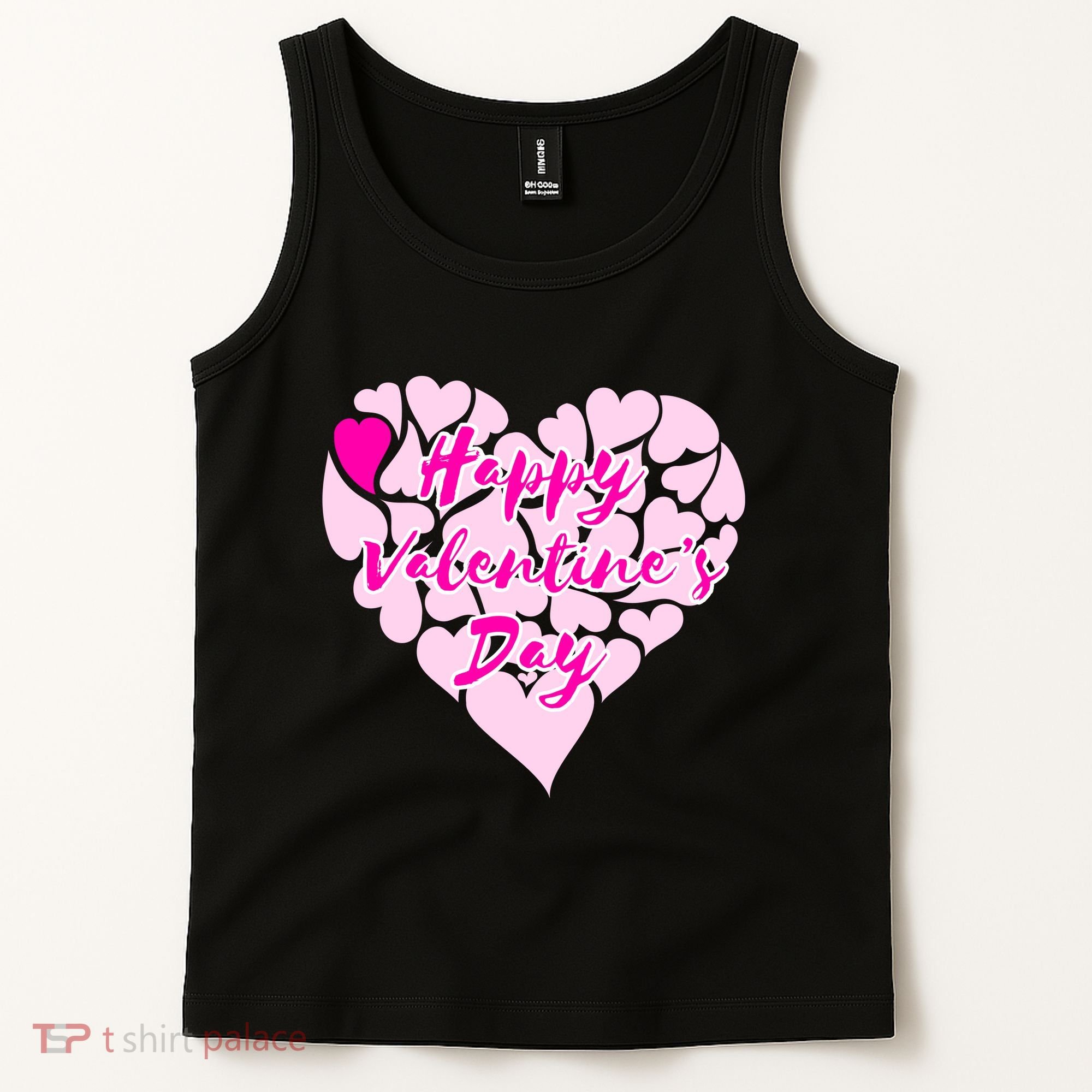 Happy Valentine's Day Heart Shape Logo Tank Top