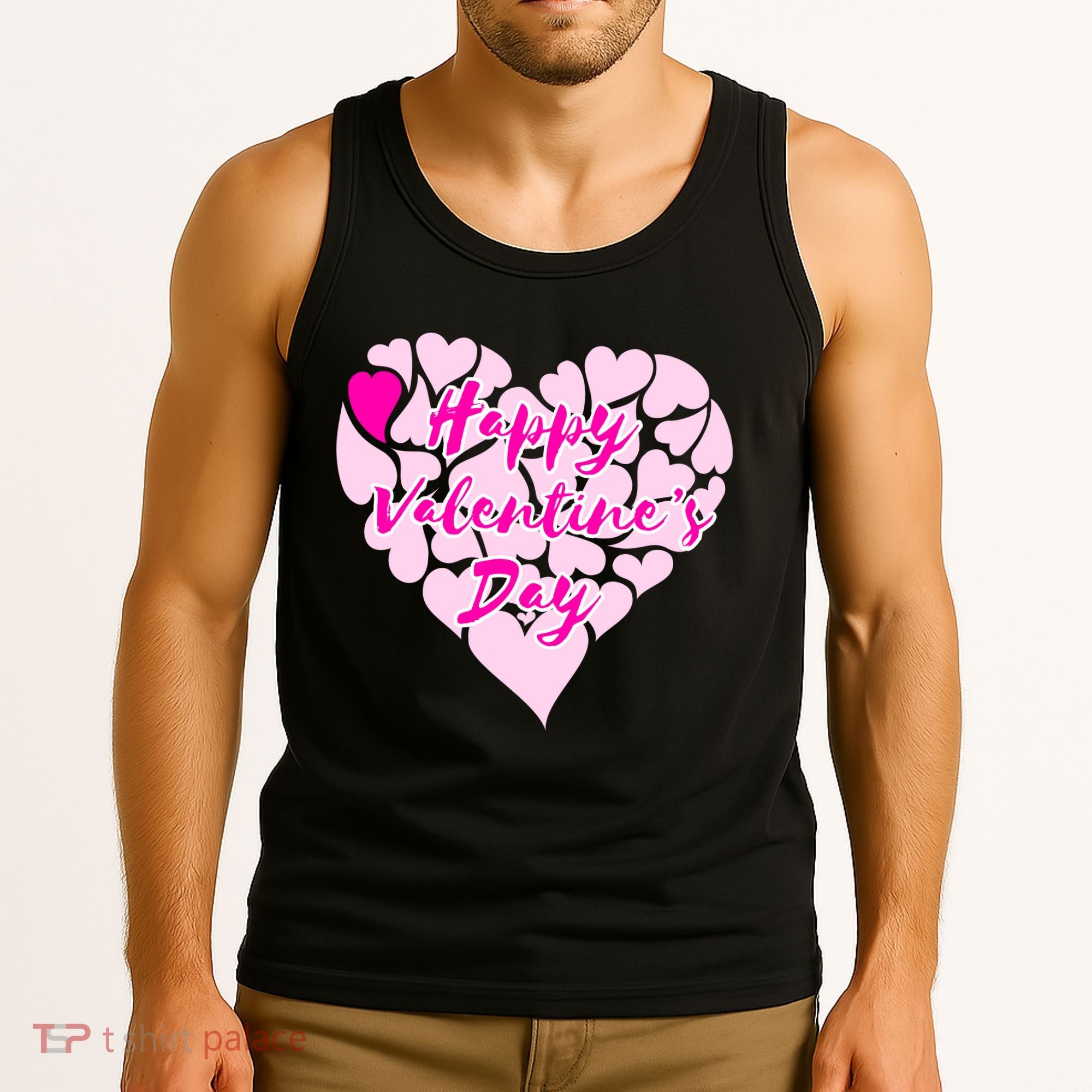 Happy Valentine's Day Heart Shape Logo Tank Top