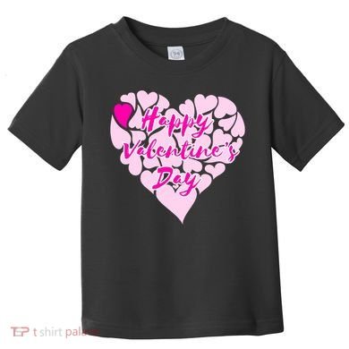 Happy Valentine's Day Heart Shape Logo Toddler T-Shirt