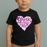 Happy Valentine's Day Heart Shape Logo Toddler T-Shirt thumb 2
