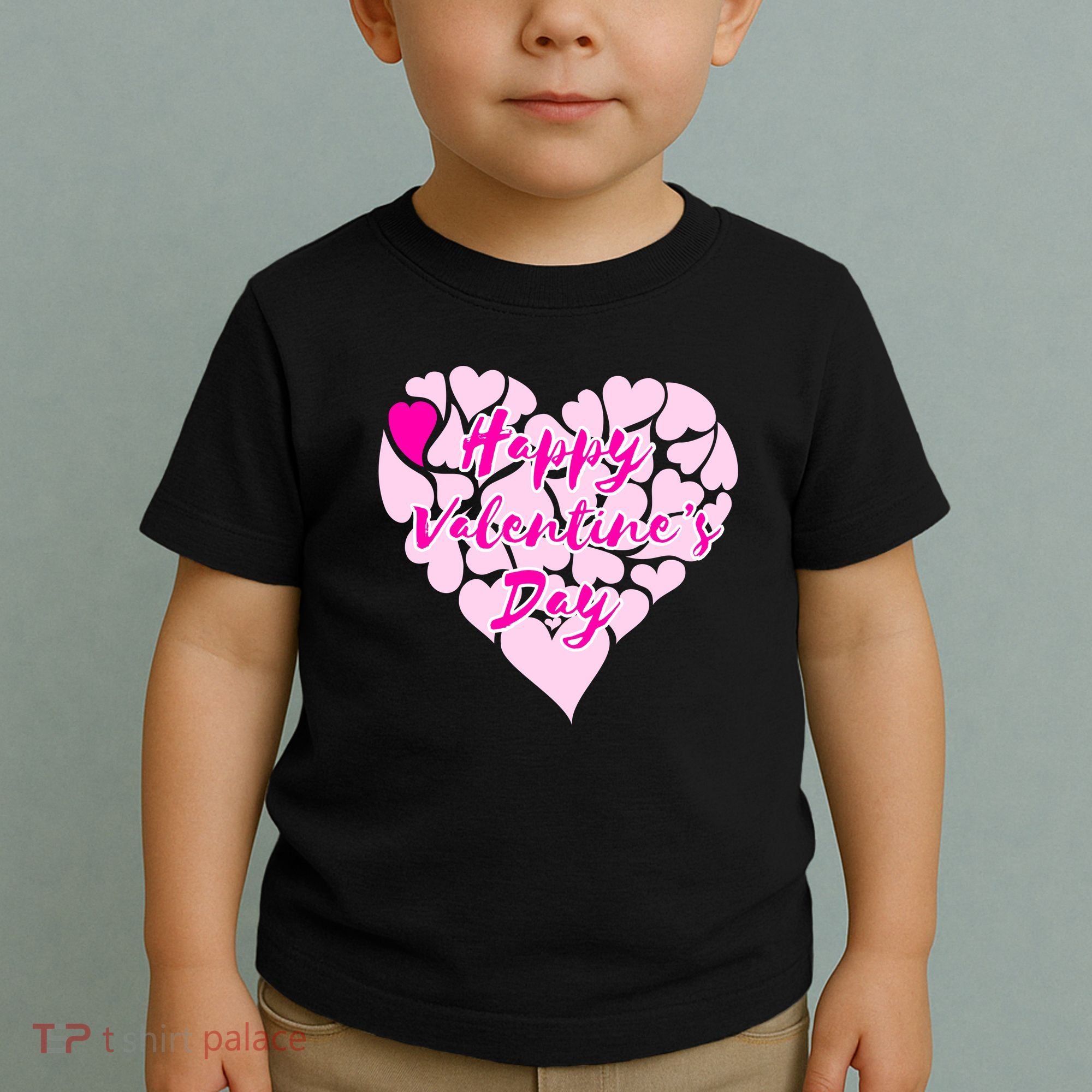 Happy Valentine's Day Heart Shape Logo Toddler T-Shirt