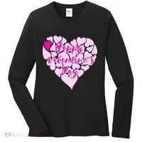 Happy Valentine's Day Heart Shape Logo Women's Long Sleeve Shirt thumb 0