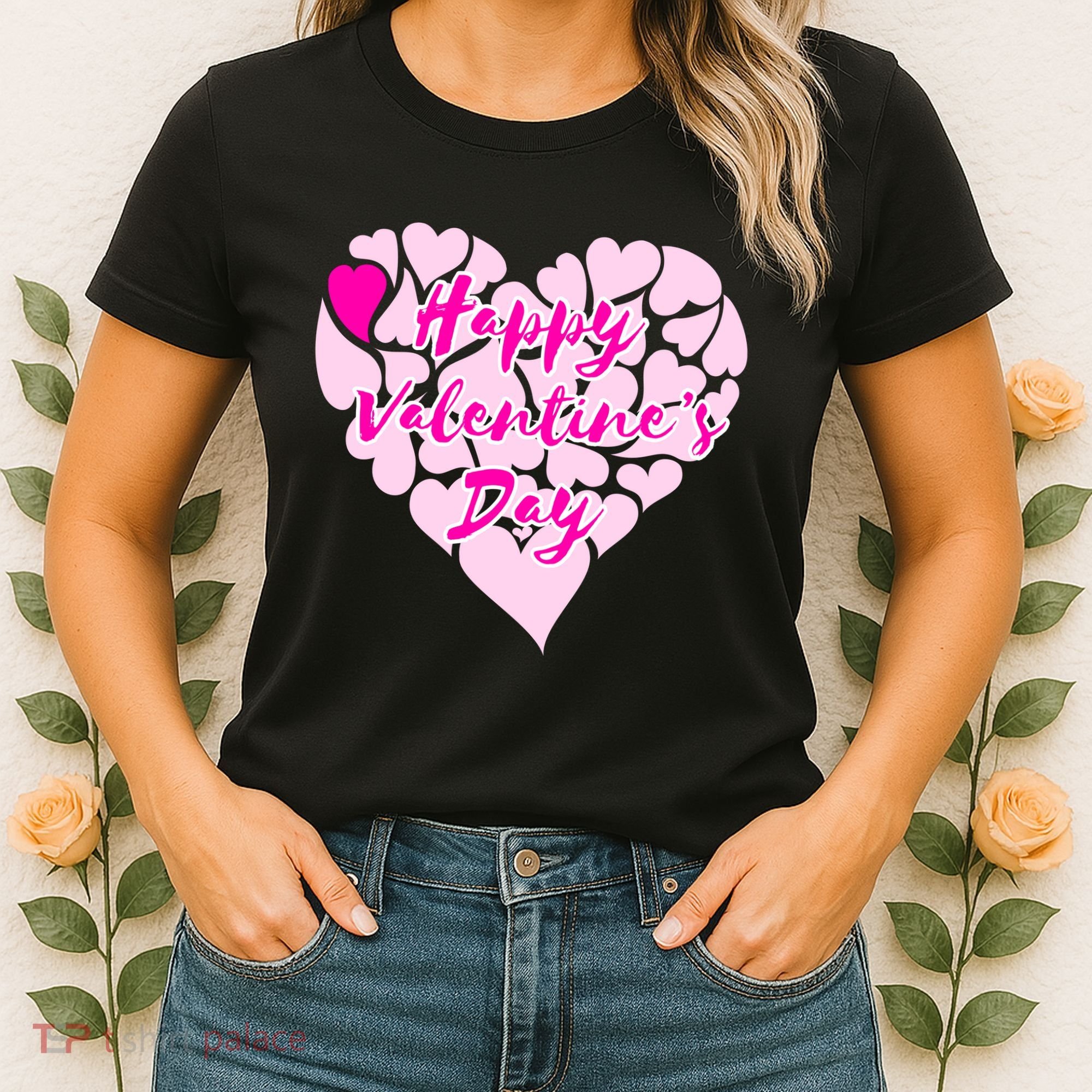 Happy Valentine's Day Heart Shape Logo Women's T-Shirt
