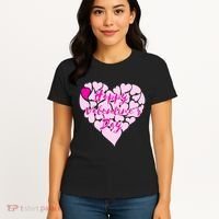 Happy Valentine's Day Heart Shape Logo Women's T-Shirt thumb 4