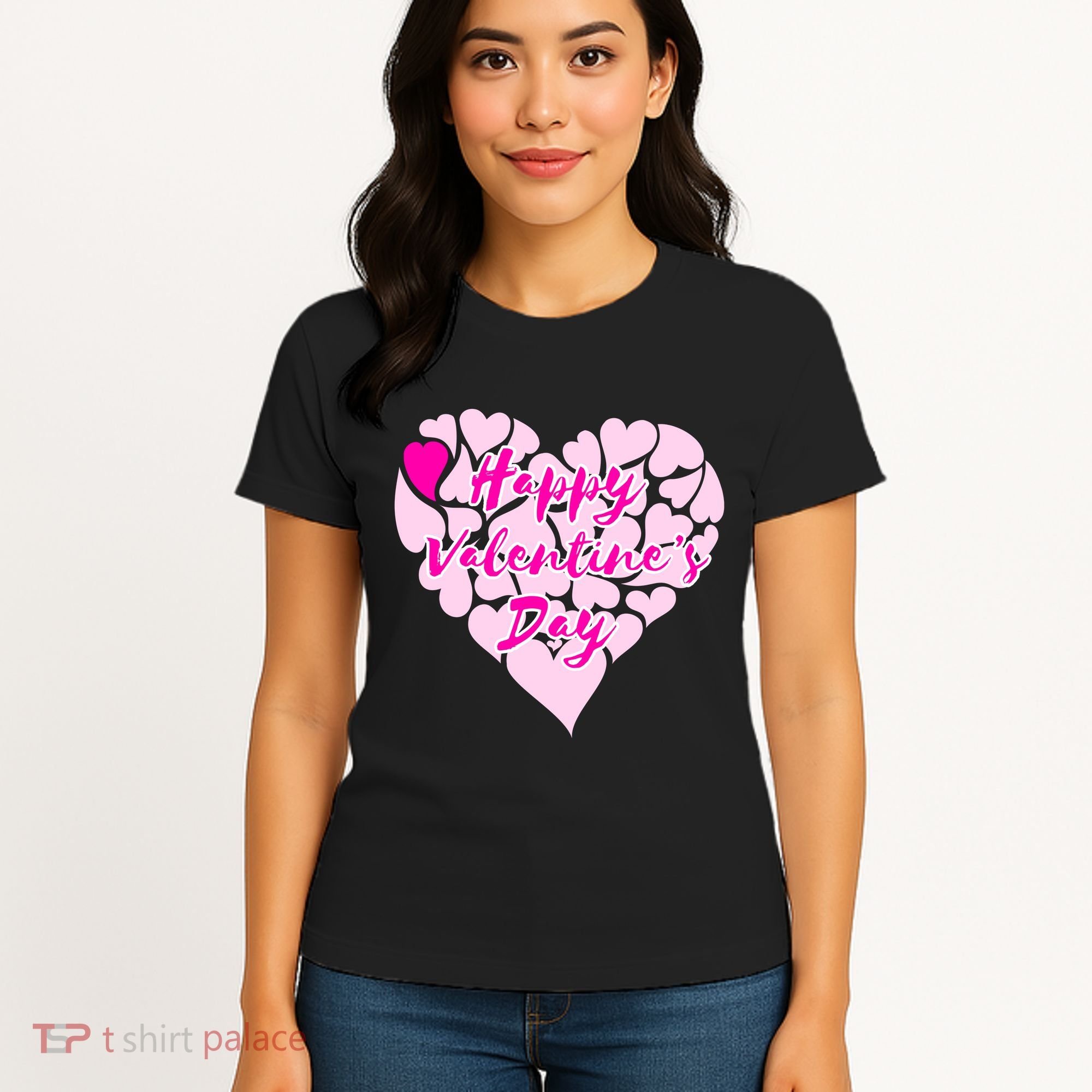 Happy Valentine's Day Heart Shape Logo Women's T-Shirt