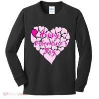 Happy Valentine's Day Heart Shape Logo Kids Long Sleeve Shirt thumb 0