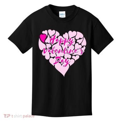 Happy Valentine's Day Heart Shape Logo Kids T-Shirt