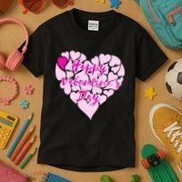 Happy Valentine's Day Heart Shape Logo Kids T-Shirt thumb 3