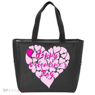 Happy Valentine's Day Heart Shape Logo Tote Bag
