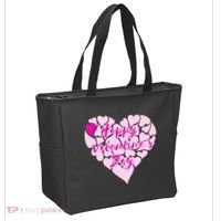 Happy Valentine's Day Heart Shape Logo Tote Bag thumb 2